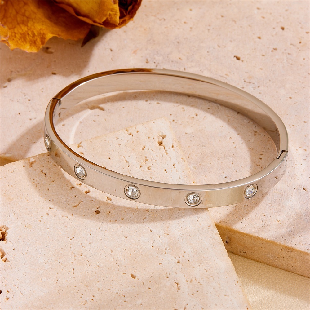 Elegant Silver Bangle Bracelet*Waterproof Minimalist Dainty*LW